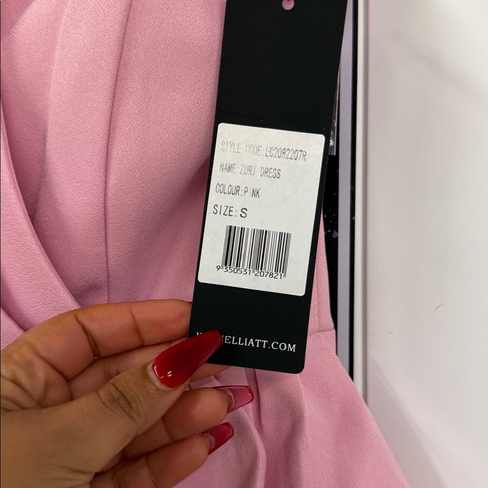 Strapless Pink Ruffle Mini Dress - Picture 10 of 11